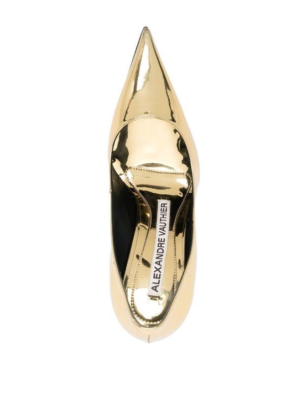 Alexandre Vauthier ALEX NEW Patent Leather Pumps - Farfetch Tone Calves, Gold Pumps, Alexandre Vauthier, Patent Leather Pumps, Leather Pumps, Stiletto Heel, Calf Leather, Patent Leather, Stiletto Heels