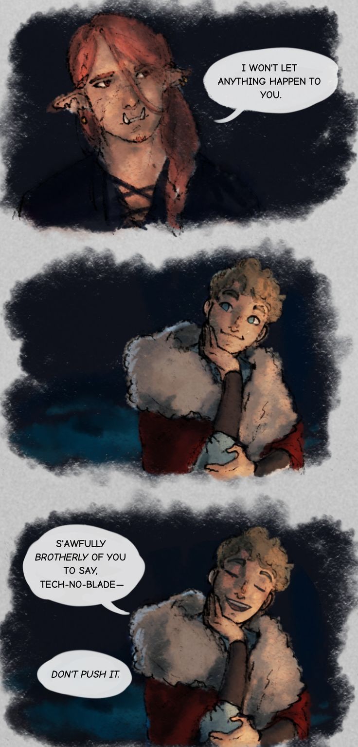 two comic panels with one being hugged by the other, and another saying that they are not