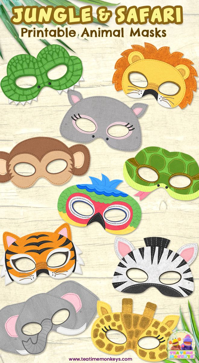 several masks with different colors and designs for children's birthday party or masqueros