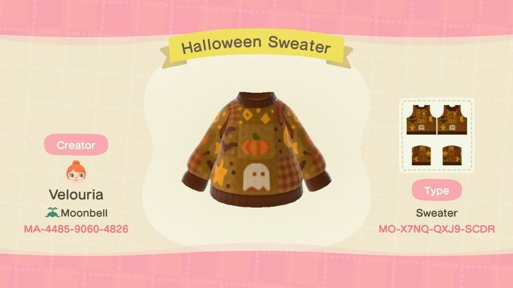 an animal crossing costume is shown in this screenshot from the game, halloween sweater