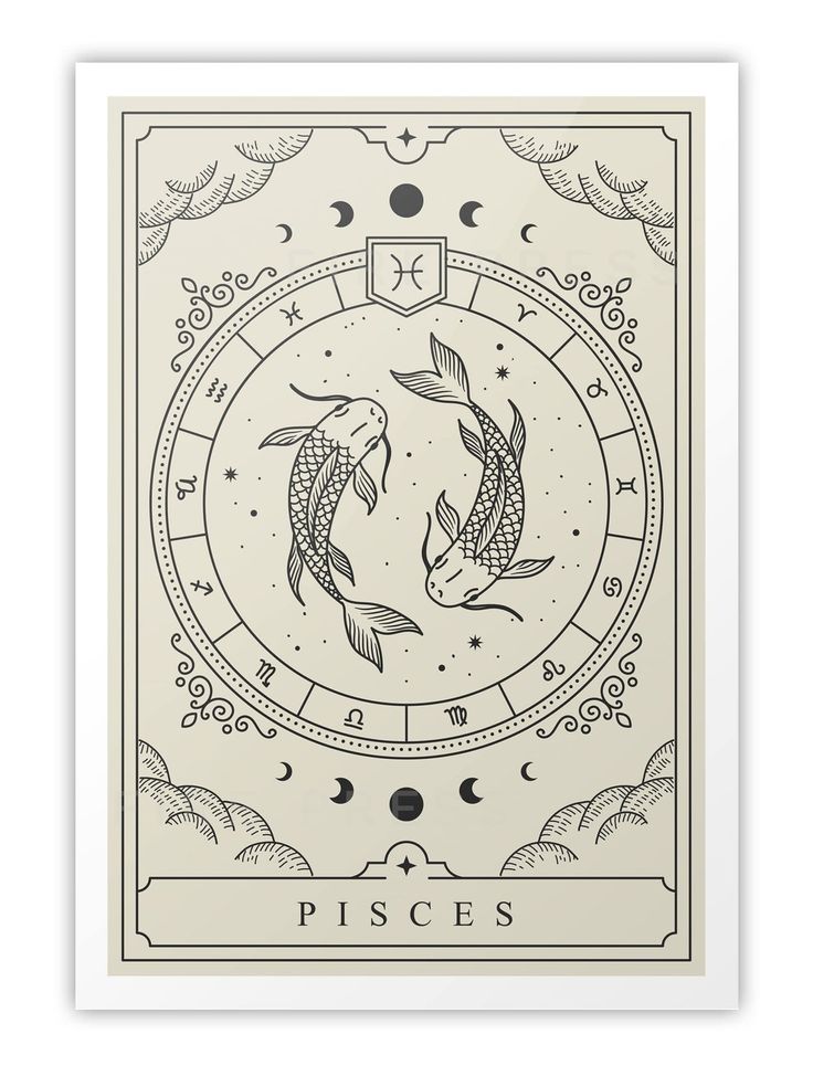 the zodiac sign for pisces with two fish