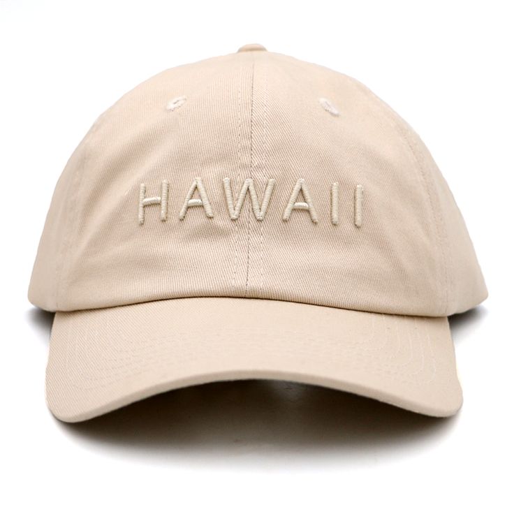 Hawaii Puff Embroidered Dad Hat - Beige Experience the ultimate in style with our exclusive Hawaii Puff Embroidered Dad Hat. Featuring a classic design and clean lines, this hat is the epitome of comfort and sophistication. Plus, with an adjustable fit, you'll always look sharp while representing your love for Hawaii. Upgrade your headwear game now! Biege This is a premium hat Made with 100% washed cotton twill. 100% washed cotton twill 6-panel, unstructured, low-profile Garment washed; sewn eye Classic Fitted Hat With Curved Bill, Classic Flat Brim Fitted Hat With Embroidered Logo, Classic Fitted Hat With Embroidered Logo And Flat Brim, Classic Snapback Hat With Embroidered Logo And Curved Brim, Classic Embroidered Snapback Hat, Classic Embroidered Logo Snapback Hat, Classic Snapback Hat With Embroidered Logo, Classic Trucker Hat With Short Brim, Beige Hat With Embroidered Logo And Short Brim