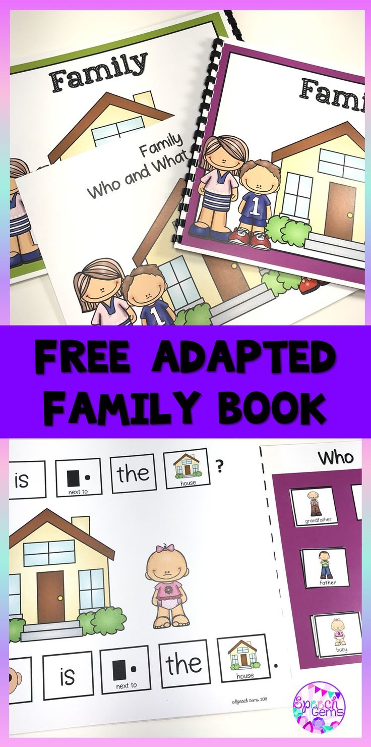 the free printable family book for kids to read and practice their language skills with