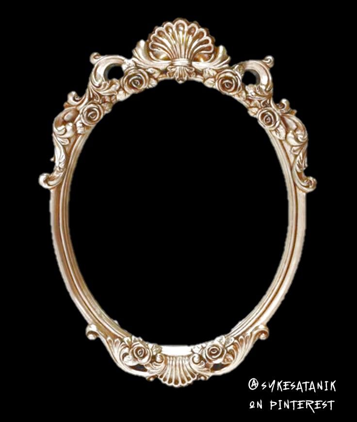 an ornate gold frame on a black background