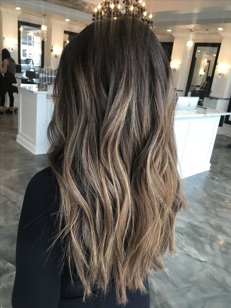 Dark Ombre Hair, Trendy We Fryzurach, Brown Ombre Hair, Brunette Balayage, Balayage Hair Dark, Balayage Blonde, Brown Hair With Blonde Highlights, Hair Color Light Brown, Emma Thompson