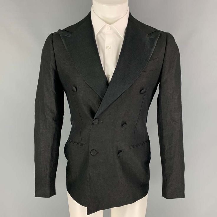 Suit Supply Sport Coat Comes In A Black Linen With A Full Liner Featuring A Peak Lapel, Slit Pockets, Double Back Vent, And A Double Breasted Closure. New With Tags. Marked: 44 Measurements: Shoulder: 16.5 Inches Chest: 36 Inches Sleeve: 25 Inches Length: 29 Inches Sui Generis Reference: 114973 Category: Sport Coat More Details Brand: Suit Supply Size: 34 Chest Size: 34 Gender: Male Color: Black Pattern: Solid Fabric: Linen Style: Double Breasted Age Group: Adult Sui Generis Designer Consignment Is An Award Winning Fashion Resale Store For Women & Men. Located In San Francisco. The New York Times, Gq, Refinery29, Goop, Forbes And More Have Recognized Su Suit Supply, Resale Store, Peak Lapel, Linen Style, Black Linen, Chest Size, Black Pattern, Sport Coat, Mens Suits