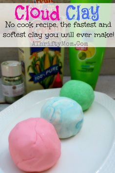 Cloud Clay recipe, only need two things to make this NO COOK recipe. The fastest and softest clay you will ever make #Playdough, #Clay, #DI... Cloud Clay, Make Playdough, Clay Recipe, Homemade Clay, Maker Space, No Cook, Handmade Stuff, School Holiday, Clay Food