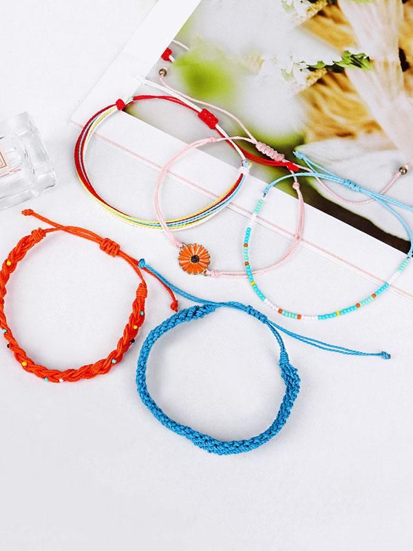 Sku CY-!31327 Material Non-woven Fabric Feature Split-joint , Multi-Colored Occasion Going out , Casual , Vacation , Bohemia , Beach Type Bracelet Accessories Color Style A,Style B Size FREE SIZE Size chart: Please consult the size chart we provide for this item's measurements to help you decide which size to buy. Please note: There may be 1-3cm differ due to manual measurement. CMINCH Perimeter FREE SIZE 15-31 Trendy Woven Beaded Bracelets For Beach, Trendy Woven Beaded Bracelet For Beach, Trendy Multicolor Woven Beaded Bracelets, Trendy Multicolor Woven Jewelry, Trendy Woven Beaded Bracelets For Summer, Casual Orange Friendship Bracelets For Festivals, Casual Multicolor Braided Bracelets With Colorful Beads, Trendy Woven Summer Friendship Bracelets, Casual Multicolor Woven Jewelry