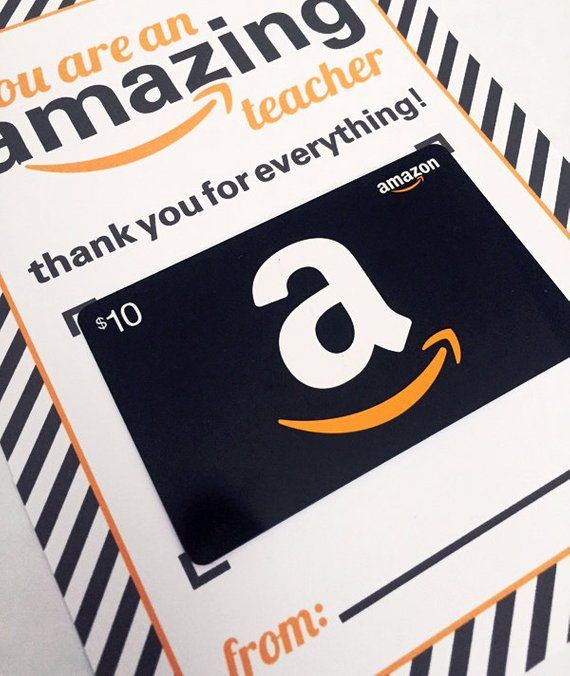 an amazon gift card with the words you are an amazing teacher