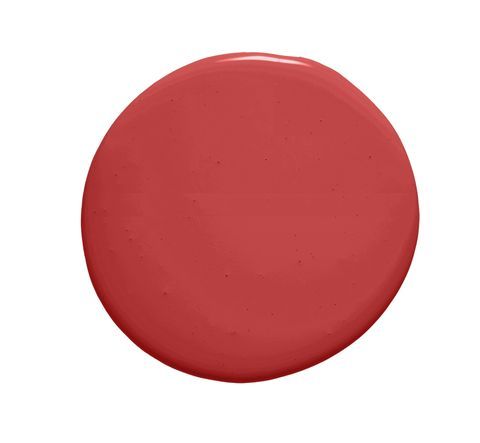 a bright red color is shown in this image, it appears to be an oval shape