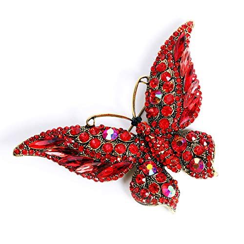 PRICES MAY VARY. ❤UNIQUE DESIGN❤Beautiful brooch is designed with a elegant Butterfly.It's made of fine and clear crystal. It looks lively, Colorful Shining. That's why we are attracted by it's beauty. ❤PERFECT GIFT❤This crystal brooch pin is so cute, great gift idea for women or girls.Attractive, charming and fashion.You can wear it in any occasions, such as souvenir, wedding, engagement, valentine's day, birthday, anniversary, graduation, prom, carnival, banquet or a particular party. ❤ Widely Butterflies Symbolize, Butterfly Rhinestone, Big Butterfly, Hand Fashion, Corsage Pins, Butterfly Pin, 30th Birthday Gifts, Butterfly Jewelry, Butterfly Brooch