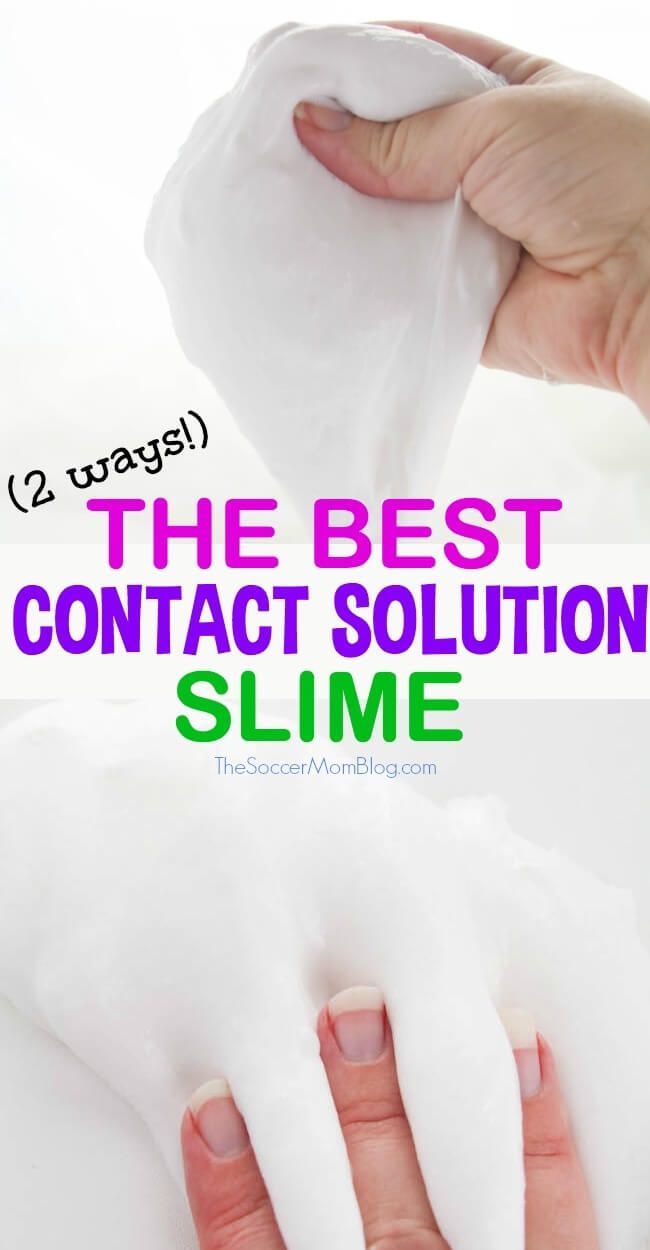 the best contact solution for slime hands