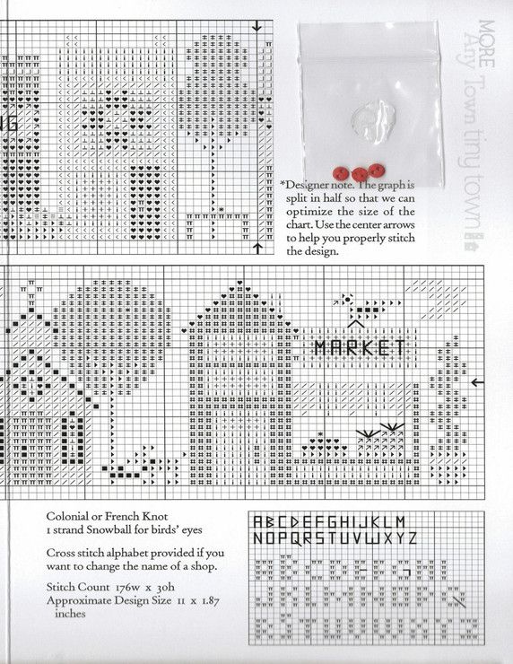 cross stitch pattern with instructions to make it