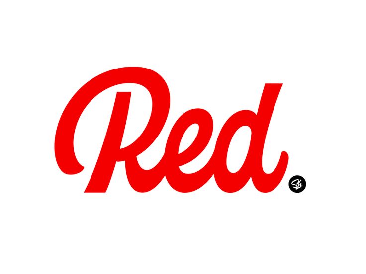 the red logo on a white background