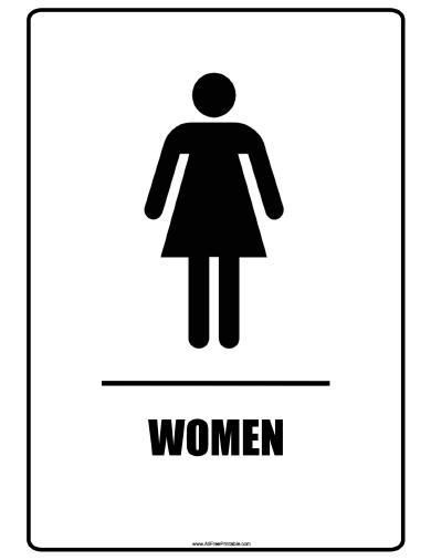 a sign with the words women in black and white, which reads'women '