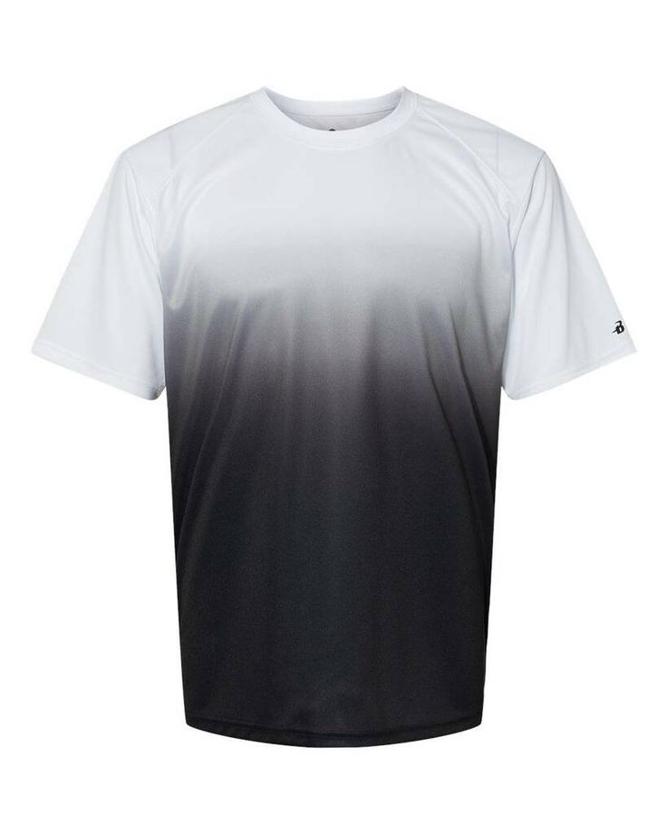 a black and white t - shirt on a white background