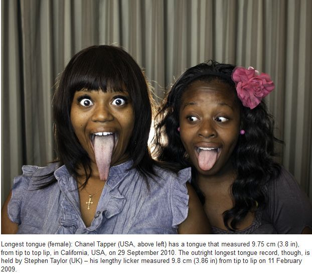 two women making funny faces with their mouths open and tongue hanging out to the side