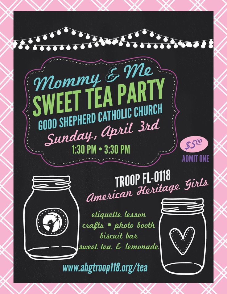 a chalkboard menu for a sweet tea party