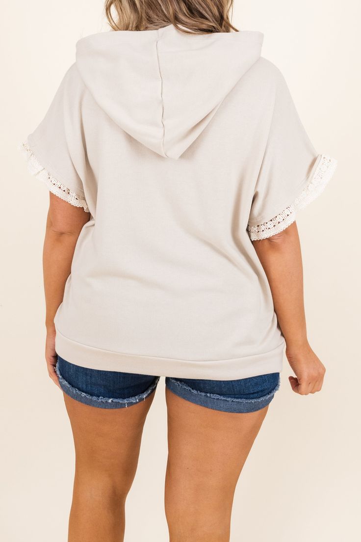 Take a stroll down the street in this gorgeous top! It has a neutral seashell color that is so easy to style with your favorite accessories and bottoms! The pullover design and stretchy fit is great for all day wear! Style this top with shorts and sandals for a casual chic look! 65% Polyester, 35% Cotton Casual Neutral Tops For Loungewear, Stretch Beige Tops For Beach Season, Trendy Beige Tops For Beach Season, Casual Neutral Tops For Beach, Beige Tops For Beach Season Loungewear, Beige Tops For Loungewear And Beach Season, Beige Tops For Beach Day Out, Beige Tops For Beach Season Day Out, Neutral Cotton Beach Tops