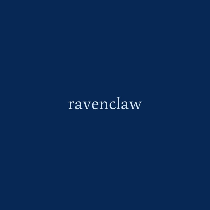 the word ravenclaw on a dark blue background