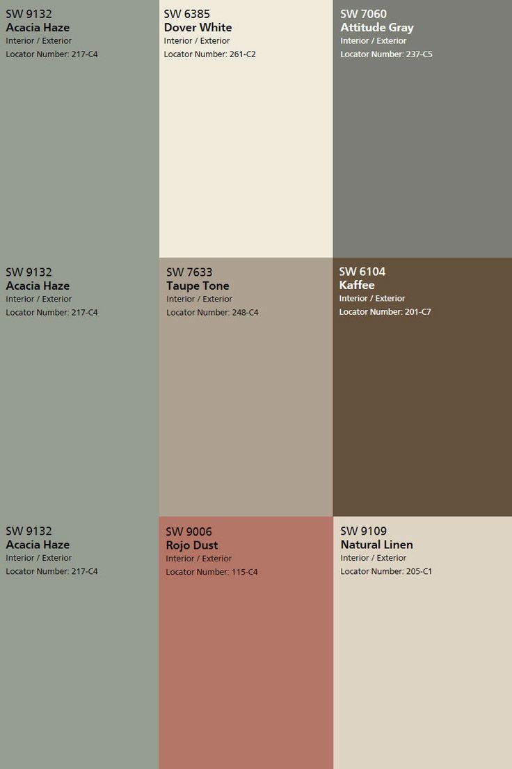 several different shades of brown, green and gray with the same color scheme on them