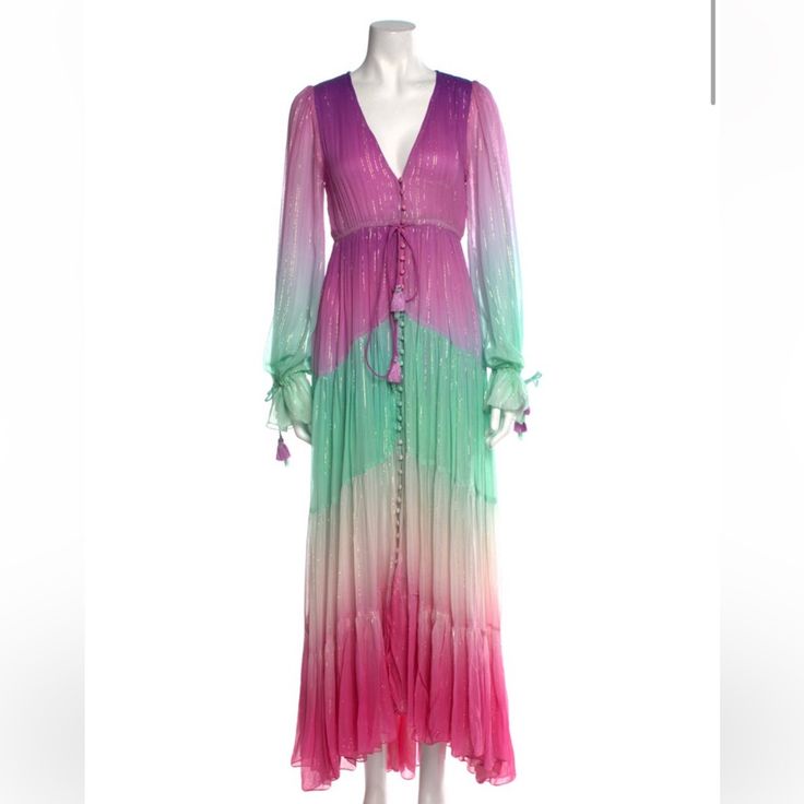 Beautiful Colorful Lightweight Long Maxi Dress With Tags Lavender Long Sleeve Midi Dress For Summer, Lavender Long Sleeve Beach Dress, Lavender Long Sleeve Maxi Dress For Summer, Purple Long Sleeve Beach Midi Dress, Purple Long Sleeve Midi Dress For Beach, Rococo Sand, Leopard Maxi Dress, Button Front Maxi Dress, Tie Dye Maxi