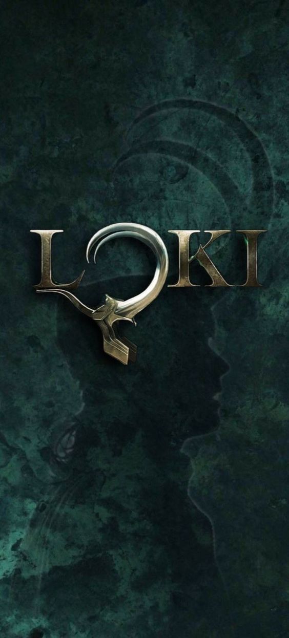 the logo for loki is shown in gold on a dark green marble background with an arrow