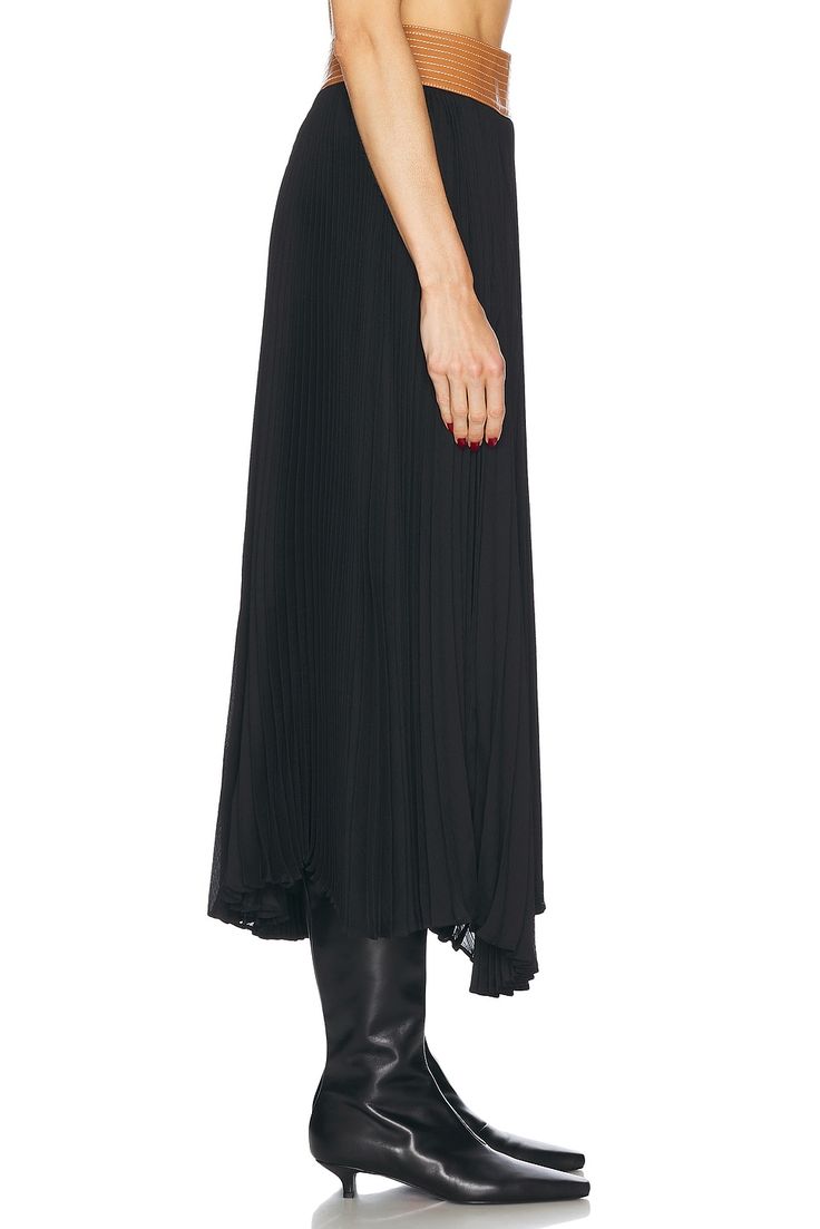 Self 1: 100% polyester, Self 2: 100% polyurethane.  Made in China.  Dry clean only.  Optional slip lining.  Side button snap closure.  .  .  .  .  .  .  .  .  .  .  . Sleek Relaxed Skirt For Spring, Sleek Relaxed Fit Skirt For Spring, Sleek Maxi Skirt For Spring, Sleek Spring Maxi Skirt, Sleek Flared Skirt For Spring, Beach Mediterranean, Chic Lifestyle, Mediterranean Travel, Florida Living