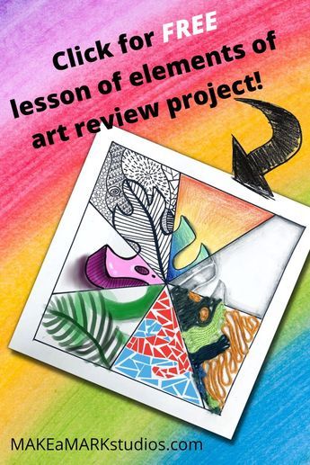 an art project with the title click for free lesson of elements of art review project