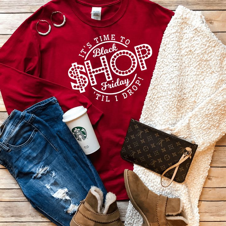 Going for the comfy-casual look this Black Friday? This shop til' I drop tee is perfect for all your Black Friday shopping adventures! Pair with a comfy pair of jeans or monogrammed sweats and head out for all the Black Friday shopping you can handle.  * 6.0 oz., pre-shrunk 100% cotton * Unisex fit Christmas Graphic Tees, Black Friday Shirts, Friday Outfit, Monogram T Shirts, Christmas Clothing, Christmas Graphic, Black Friday Shopping, Louis Vuitton Bag Neverfull, Graphic Tee Shirts