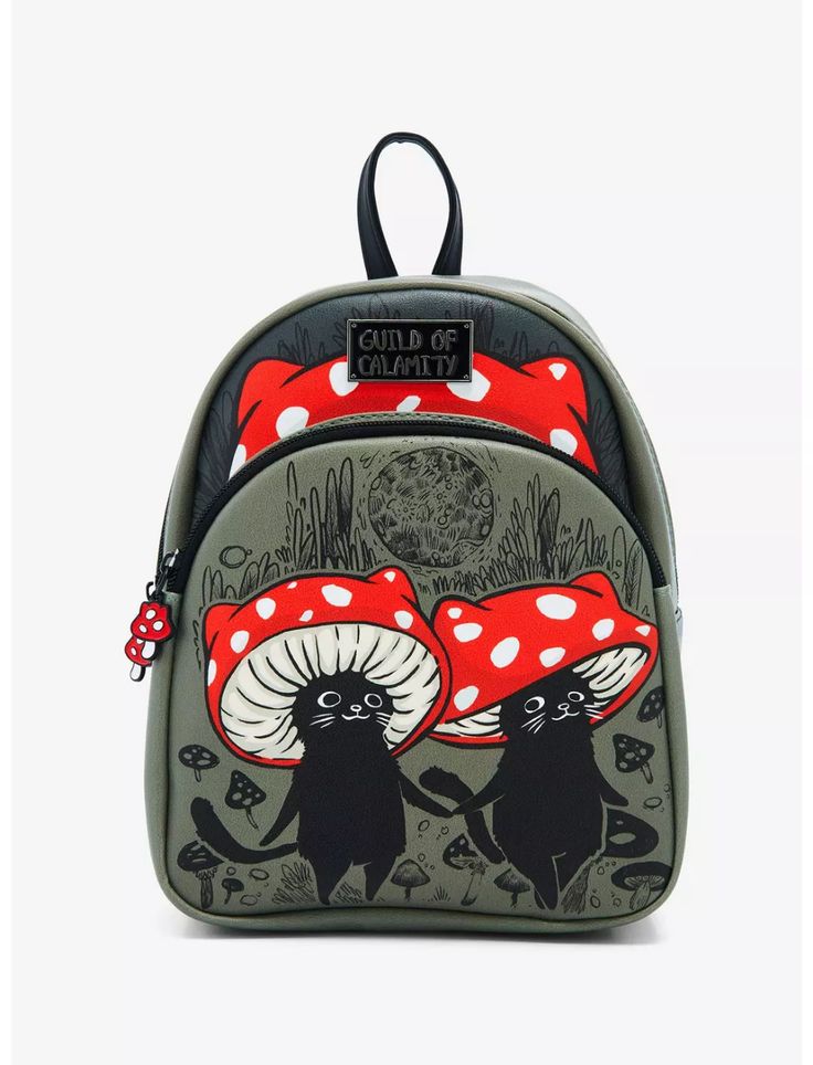 Guild Of Calamity Cat Mushroom Mini Backpack Mushroom Apocalypse, Guild Of Calamity, Mushrooms Decor, Mushroom Accessories, Mushroom Stuff, Mushroom Outfit, Cat Mushroom, Cute Mini Backpacks, Animal Backpacks