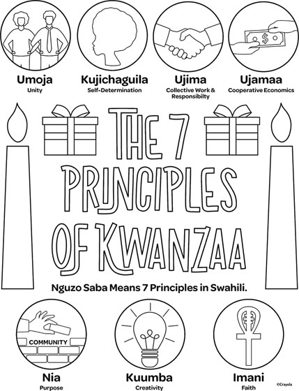 the seven pringles of kwana with symbols and words in black and white