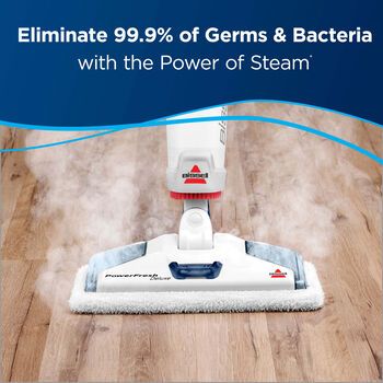 a steam mop is on the floor with steam coming from it