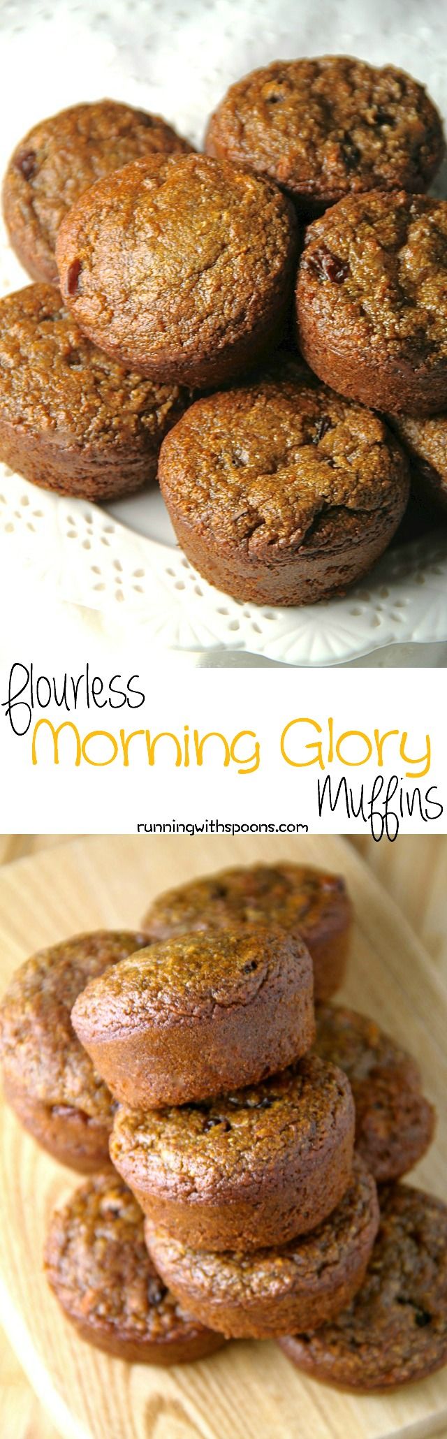 two pictures of cookies stacked on top of each other with the words gluurless morning glory above them