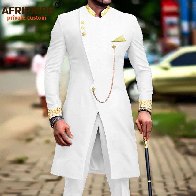 Mens White Suit, Men Suit Wedding, African Male Suits, Dashiki Outfit, African Suit, Latest African Men Fashion, African Clothing For Men, Fashion Suits For Men, African Men Fashion