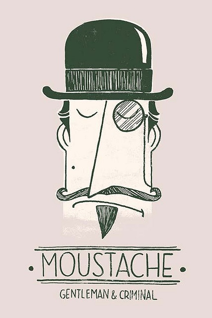 a drawing of a man with a top hat and mustache on his face is shown