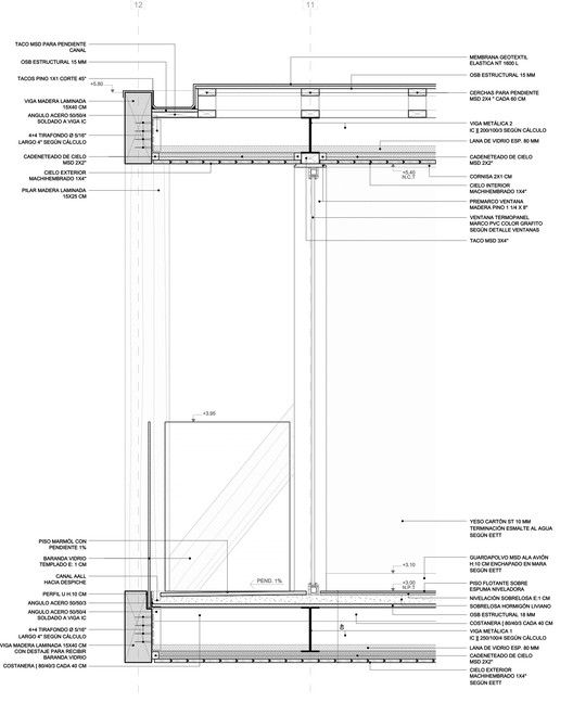 an architectural drawing showing the details of a building