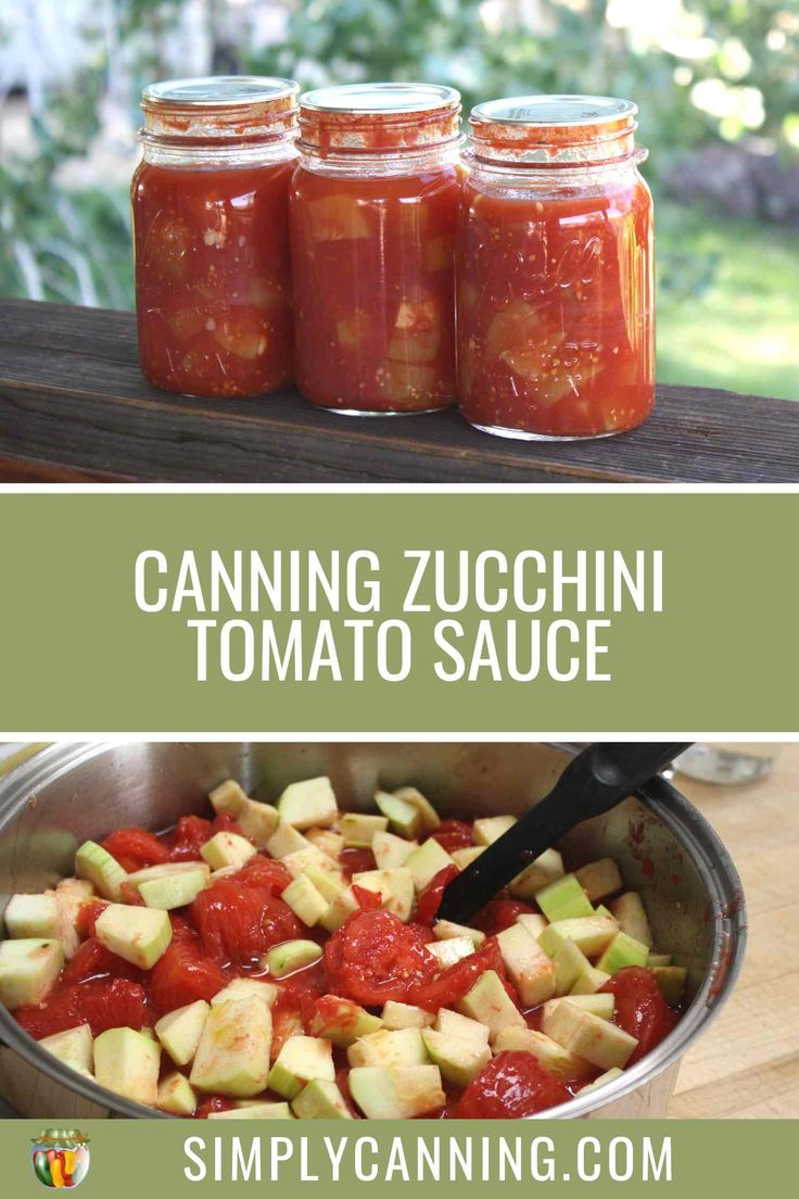 canning zucchini tomatoes and tomato sauce