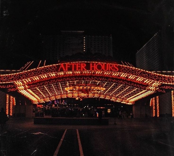 the cover art for after hours, an album with lights on it's sides