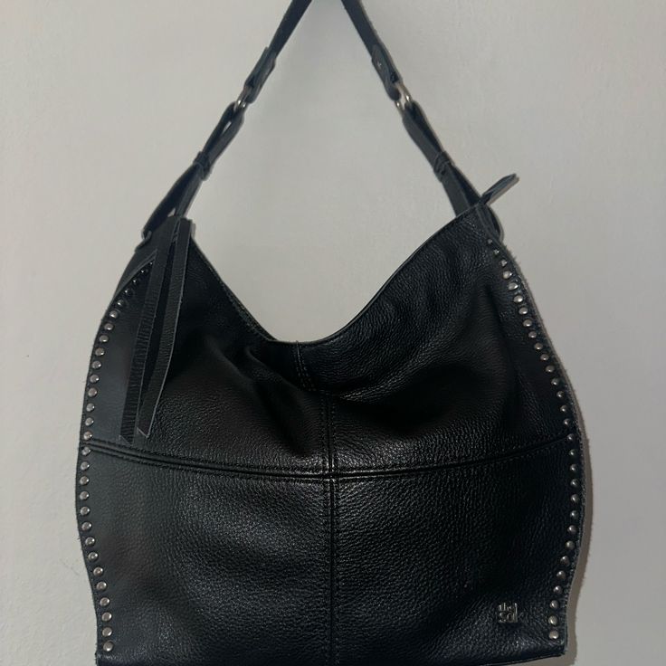 This Is A New Without Tags Leather Hobo Bag By The Sak. Gorgeous Soft Leather! Everyday Faux Leather Shoulder Bag With Gunmetal Hardware, Casual Shoulder Bag With Leather Backing For Errands, Casual Hobo Satchel Bag With Silver-tone Hardware, Casual Satchel Hobo Bag With Silver-tone Hardware, Chic Hobo Bag With Gunmetal Hardware For On-the-go, Casual Hobo Bag With Leather Backing For Daily Use, Black Hobo Bag With Gunmetal Hardware, Black Hobo Bag With Leather Handles For Errands, Casual Everyday Shoulder Bag With Silver-tone Hardware