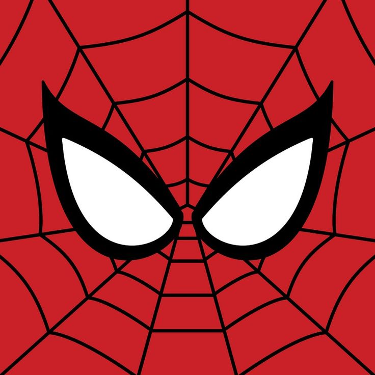 a spiderman face with big eyes on it's chest and large white eyes