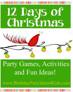 the 12 days of christmas party games, activities and fun ideas