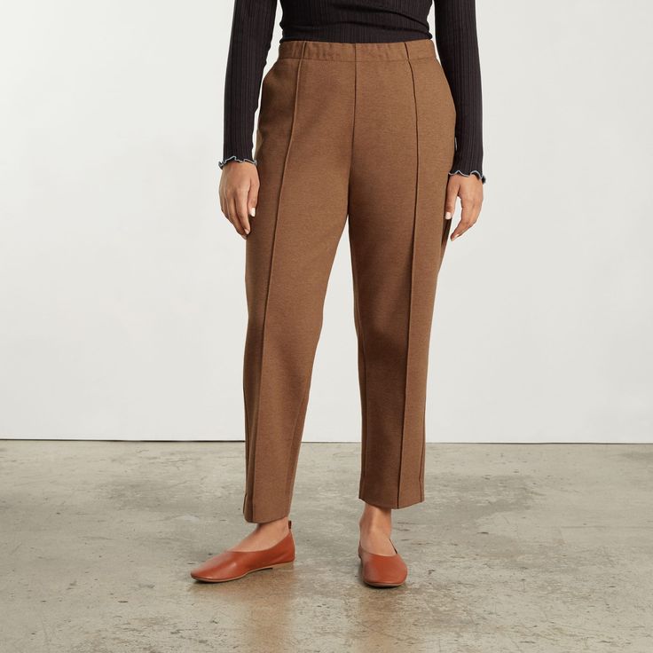 The Dream Pant Heathered Auburn – Everlane Relaxed Fit Straight Sweatpants For Fall, Classic Straight Hem Pants For Loungewear, Comfortable Pants With Comfort Stretch For Fall, Classic Pants With Straight Hem For Loungewear, Comfortable Straight Sweatpants With Pull-on Style, Classic Sweatpants With Elastic Waistband For Loungewear, Everyday Stretch Sweatpants With Straight Hem, Fall Pants With Comfort Waistband And Straight Hem, Classic Relaxed Fit Sweatpants