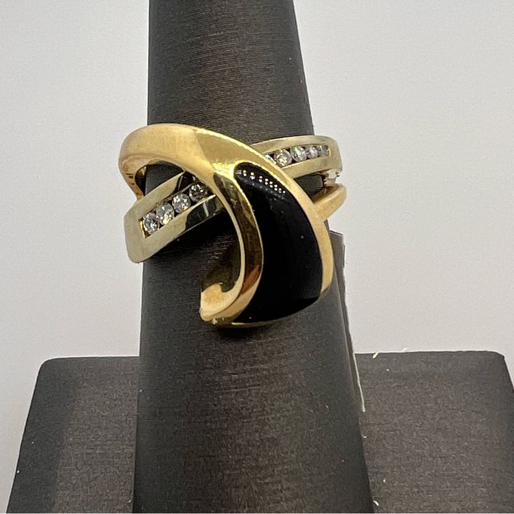 Vintage 14k Yellow Gold Diamond & Onyx Ring. 10.3 Grams. Size 6. Pt1285 Please Feel Free To Contact Me For Any Questions! Check Out My Other Listings For Louis Vuitton, Gucci, Christian Dior, Chanel, Tiffany, Free People, Anthropologie, Juicy Couture, Purses, Earrings, Rings, Bracelets, Wallets, Brooches, Pins, Charms, Watches, Sunglasses, Bags, Shoes. New To Poshmark? Use Code Apictureframe To Sign Up, And Receive $10 Off Of Your 1st Order. Elegant Black Diamond Ring In 14k Gold, Formal Black Jewelry With Diamond Accents, Black Diamond Rings For Formal Occasions, Elegant Black Diamond Ring For Evening, Elegant Black Rings For Evening, Modern Black Formal Jewelry, Gold Diamond Ring With Black Diamonds For Formal Events, Gold Diamond Ring With Black Diamonds For Formal Occasions, Formal Gold Diamond Ring With Black Diamonds