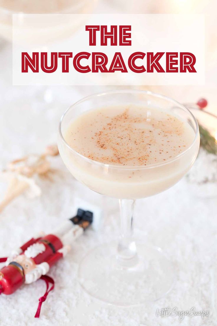 the nutcracker cocktail is garnished with cinnamon