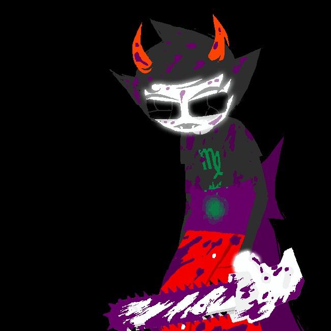 a drawing of a cat with red and purple paint splattered on it's face