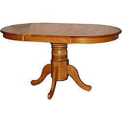 an oval wooden table with two leaves on each end