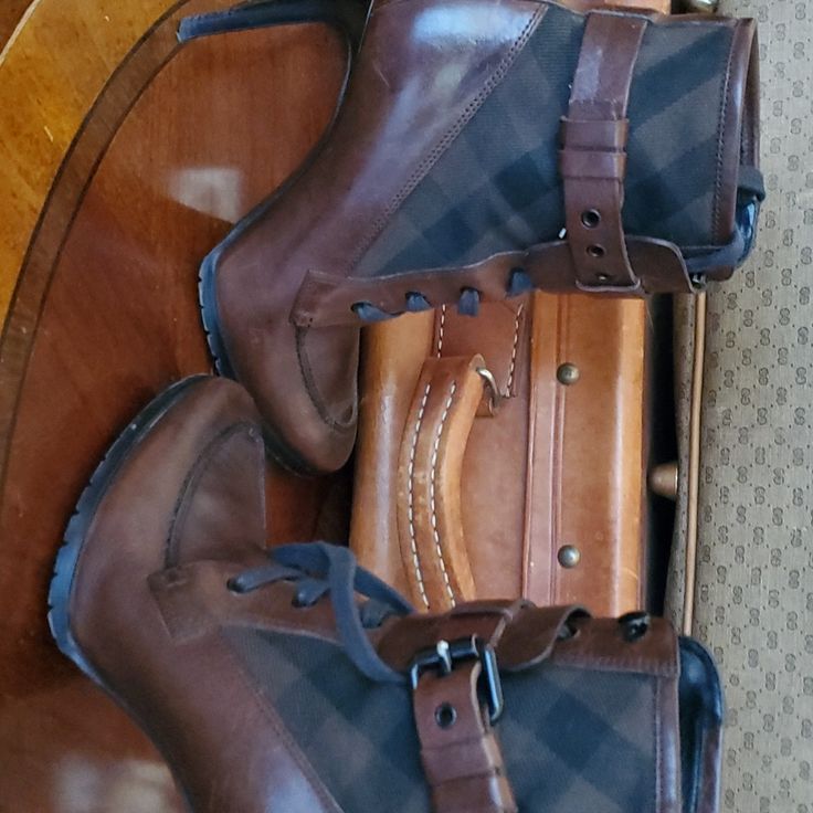 Lightly Used Buckle & Lace Up Heels. In Excellent Condition Burberry Shoes, Lace Up Heels, Shoes Heels Boots, Shoes Women Heels, Heeled Boots, Burberry, Shoes Heels, Lace Up, Buckle