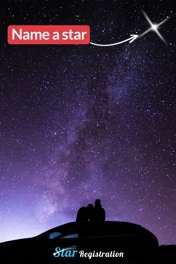 two people sitting on top of a car under the night sky with stars in the background