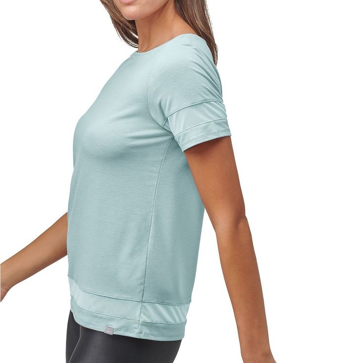 Nwt, This Short Sleeve Top From Mnyp Is The Classic T-Shirt Every Wardrobe Needs. Short Sleeve Mesh Details Near Hem Line And On Sleeves Crew Neck Light Blue Color Fabric : 62% Poly, 33% Rayon, 5% Spandex Size S, Made In Egypt Perfect For Lounging Around Or Working Out At The Gym! Enjoy! Casual Short Sleeve Workout Tops, Spring Workout Tops With Short Sleeves, Spring Workout Short Sleeve Tops, Light Blue Relaxed Fit Sporty Top, Blue Athleisure T-shirt For Everyday, Light Blue Stretch Crew Neck Top, Athleisure Light Blue Crew Neck Top, Sporty Stretch Tops With Shirttail Hem, Blue Workout T-shirt For Spring